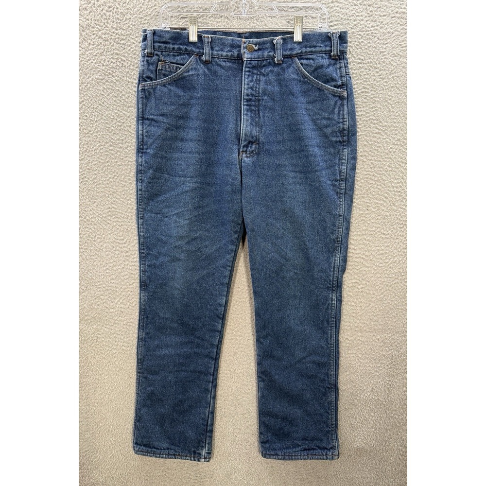 Vintage Key Jeans Mens 36x30 Blue Denim Thinsulate Fleece Lined Made In USA 90s